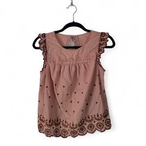 E & M Embroidered Boho Top